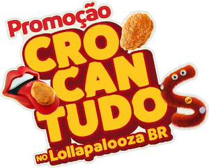 Logo Promoção Crocantudos no Lollapalooza BR