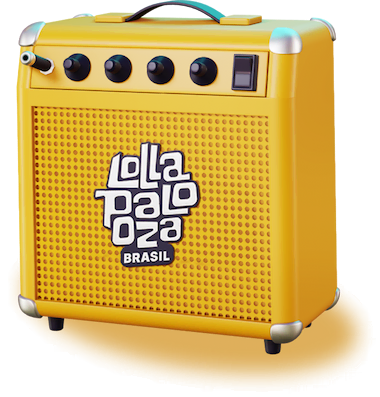 Amplificadores com logo Lollapalooza BR